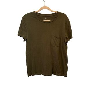 Gap Short Sleeve Canyon Green Pocket Tee
